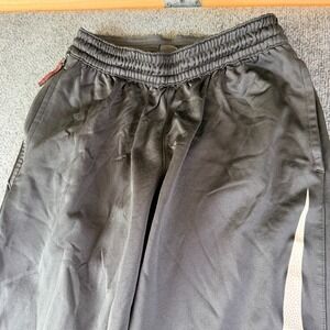 Nike Dri Fit Sweatpants Boys Medium Black Swoosh Gym Basketball Tapered Leg